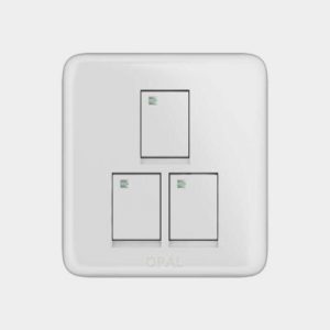 Opal 3 Gang Switch Plate