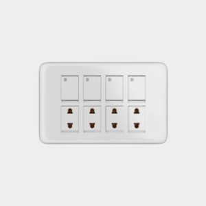 Opal 4 Switch + 4 Socket