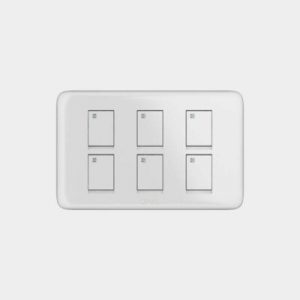 Opal 6 Gang Switch Plate