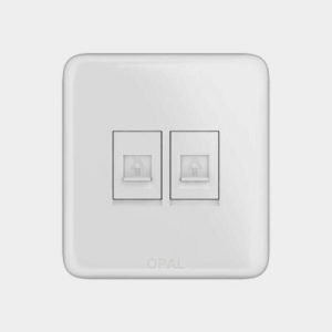 Opal Double TP Socket Plate