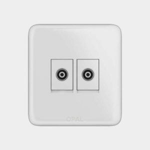Opal Double TV Socket Plate