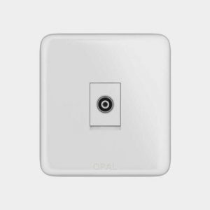 Opal Single TV Socket Plate