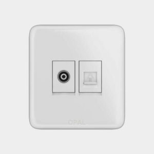 Opal TV+TP Socket Plate